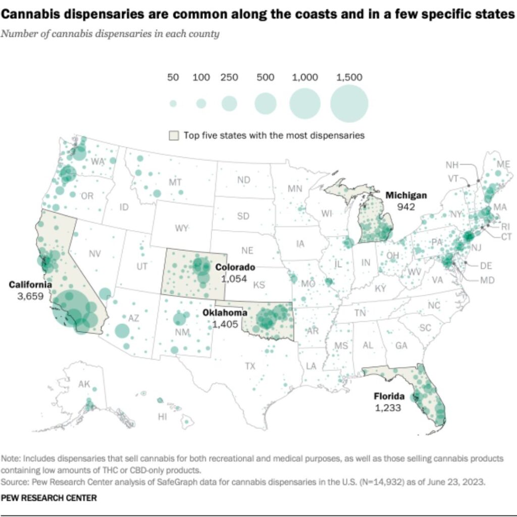 Cannabis Dispensaries Pew Research Center 2024